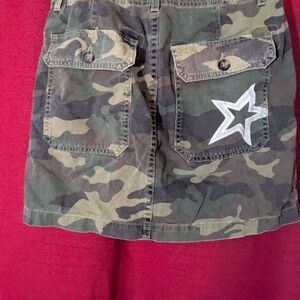 Camo Women's Cargo Skirt with Star Design